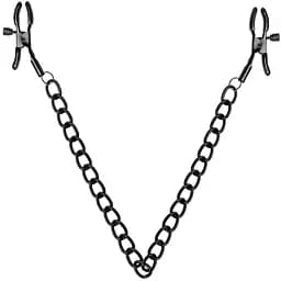 Зажимы для сосков Bedroom Fantasies Nipple Clamps with Chain - Black