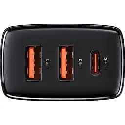 Зарядний пристрій Baseus Compact Quick Charger 2USB+USB-C 30W EU Black - мініатюра 3