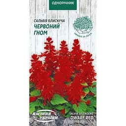 Семена Сальвия блестящая Насіння України 0.2 г красная (801200)
