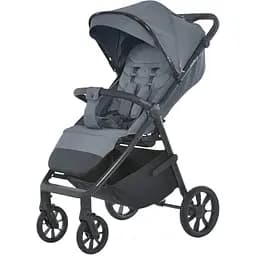 Прогулянкова коляска El Camino ME 1182 Malta Iron Gray з регульованою ручкою, підсклянником та дощовиком