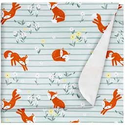 Пелюшки фланелеві Cosas Fox Flowers 100х120 см (FlannelDiapers_FoxFlowersLineSky_100x120)