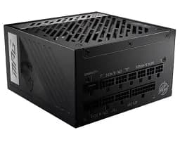 Блок живлення 1000 Вт, MSI MPG A1000G PCIE5, Black, модульний, 80+ Gold, Active PFC, 13.5 см, 4xMolex / 12xSATA / 1x16-pin / 6x6+2-pin / 1x4+4-pin / 1x20+4-pin, захист OCP/OVP/OPP/OTP/SCP/UVP