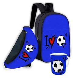 Набір дитячий Футбол рюкзак рюкзак 36х27см сумка-бананка, кружка з принтом для хлопчика (01608)
