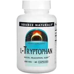 Аминокислота Source Naturals L-Tryptophan 500 мг 60 капсул