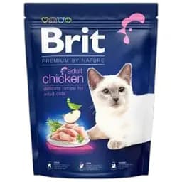 Сухой корм Brit Premium Cat by Nature Adult Chicken для кошек, с курицей, 300 г