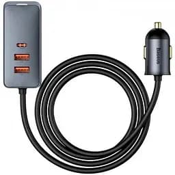 АЗУ Baseus 3USB + 1Type-C Share Together Fast Car Charger with Extension Cord 120W CCBT-B0G Grey