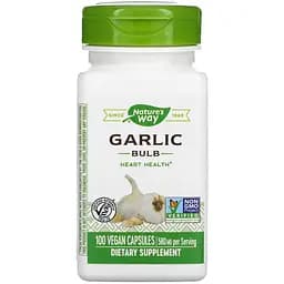 Часник Nature's Way Garlic Bulb 580 мг 100 вегетаріанських капсул