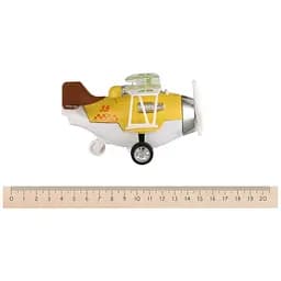 Літак металевий інерційний Same Toy Aircraft жовтий зі світлом і музикою SY8015Ut-1 - мініатюра 3
