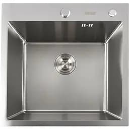 Мийка нержавійка Platinum Handmade 50х50 см товщина 3.0/1.5 + кошик та дозатор