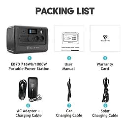 Портативна зарядна станція BLUETTI EB70 1000W - мініатюра 8