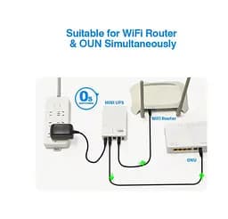 UPS ИБП бесперебойное питание для роутера, терминала PON WGP Optima 9V, 12V 2A, 27Вт 13500mAh + блок 12В 3А - мініатюра 5