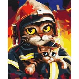 Картина по номерам Brushme Котик ГСЧС ©Марианна Пащук 40x50 см