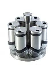 Набір для спецій на круглій підставці 7 предметів Berlinger Haus Black Silver Collection (BH-1991)