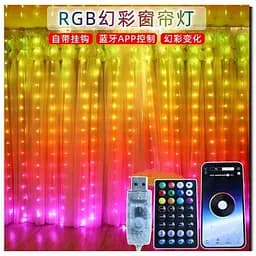 Гирлянда-штора XPRO SFK-06 с дистанционным управлением 300 LED 3x3 м APP Bluetooth USB (44877-16902_903)