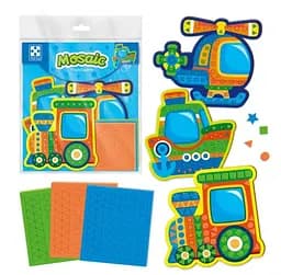 Набор для творчества Vladi Toys мягкая мозаика Транспорт (на украинском)