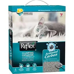 Наповнювач для котячого туалету Reflex Activated Carbon бентонітовий сірий 6 л