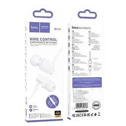 Дротові навушники Hoco M112 Story universal earphones with microphone, 3.5mm, 1.2m, white - мініатюра 3