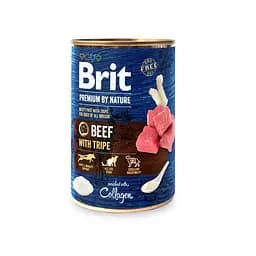 Вологий корм для собак Brit Premium By Nature Beef with Tripe 400 г (яловичина)