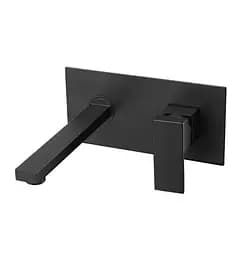 Смеситель для умывальника Imex Suiza из стены черный матовый GLE020/NG Черный матовый