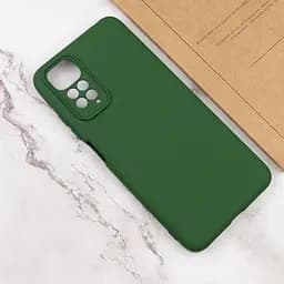 Чохол TPU GETMAN Liquid Silk Full Camera для Xiaomi Redmi Note 11 (Global) / Note 11S Зелений / Dark green - мініатюра 4