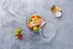 Каструля склянна Pyrex Classic, з кришкою, 22 см, 1,5 л + 0,6 л (6346017) - мініатюра 3