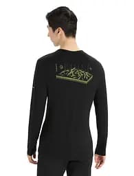 Термокофта Icebreaker 200 Oasis LS Crewe Alps 3D Men Black L (1052-IB0 A56 KG001 L) - мініатюра 3