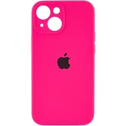 Чехол Silicone Case Full Camera Protective AA для Apple iPhone 13 6.1" Рожевий / Barbie pink