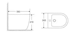 Біде підлогове Mixxus Premium Ellipse-0601 580x360x410 мм MP6594, Білий - мініатюра 2