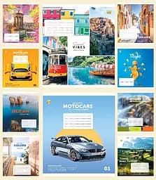 Зошити учнівські 24 аркуша клітинка Тверда ТЕ21316 24КВ4-МІКС, 20 шт. в упаковці