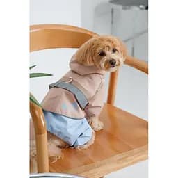 Дощовик Pet Fashion Tina для дівчаток розмір S2 бежевий/блакитний - мініатюра 9