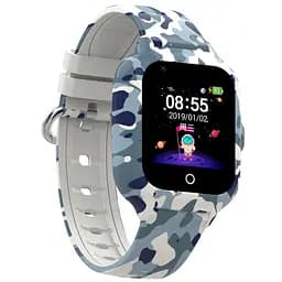 Смарт часы-телефон детские Wonlex KT22S 4G камера прослушка геозона WI-FI GPS SIM Grey (17001)