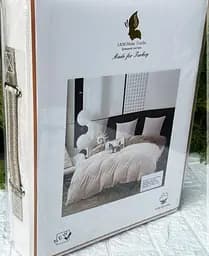 Постільна білизна L&M Home Textiles двоспальне ліжко з вареної бавовни не вимагає прасування 100% бавовна 180х220см Бежевий - мініатюра 4
