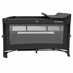 Ліжко-манеж дитяче з другим ярусом та пеленатором VELANO Tino, dark grey