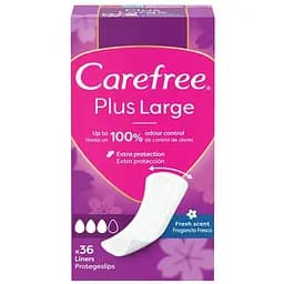 Ежедневные прокладки Carefree Plus Large Fresh 36 шт. (3574661604770/3574661487656)