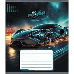 Зошит учнівський "Супер сила" Leader 012-510041C-3 в косу лінію, 12 аркушів