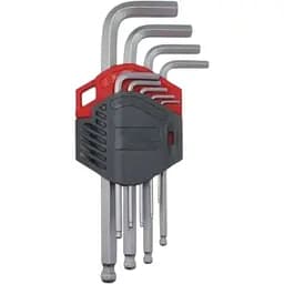 Набір ключів Wurth Г-подібних HEX з кулькою подовжених S2 SW1.5-10 mm 9 шт. Red Stripe (арт. 575243 200)