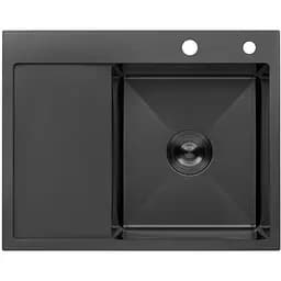 Кухонная мойка Kroner KRP Schwarze - 6350RHM PVD (3.0/1.0 мм) (CV031323)