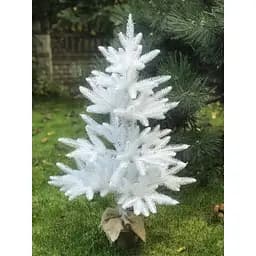 Ялинка Hvoya Classic лита 70 см в мішковині біла