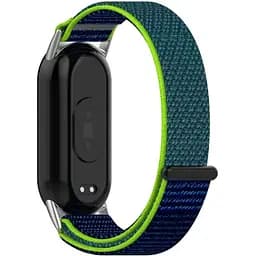Ремінець DK CDK для Xiaomi Mi Smart Band 9 Nylon Sport Loop (018018) (blue / green) - мініатюра 2