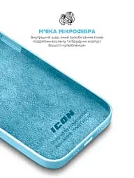 Силиконовый чехол для Apple iPhone 14 Pro Max, ICON2 Case, голубой, противоударный, панель, защита всего корпуса, матовая поверхность Soft Touch, выступает над дисплеем, совместим с защитными стеклами и пленками, с микрофиброй, ArmorStandart (ARM68467) - мініатюра 7