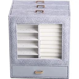 Скринька-комод Yiwu для прикрас 23x20x15 см сіра HP-5-16G