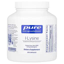 L-лізин Pure Encapsulations l-Lysine 270 капсул