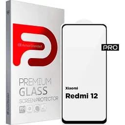 Захисне скло ArmorStandart Full Glue Pro Glass для Xiaomi Redmi 12 4G/5G/Note 12R Black (ARM66568) [92207]