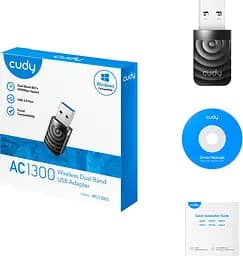 Адаптер WiFi Cudy WU1300S, AC1300 Wi-Fi USB 3.0 Adapter (WU1300S)