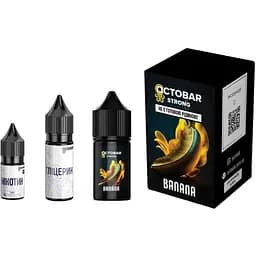 Набор компонентов для самозамеса солевой жидкости Octobar Strong Banana 30 мл 50 мг Банан и клубника (11616)