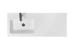 Раковина накладна Adamant FLATE 120L, прямокутна, з сифоном Click-Clack + змішувач (4824296208601) - мініатюра 3