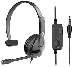 Гарнитура ПК моно On-ear CH12 mini-jack, omni-mic, 1,2 м, черный 2E teh0013226