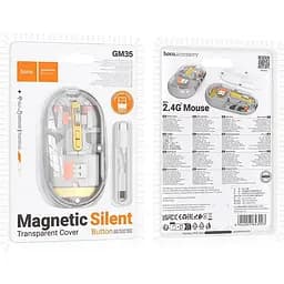 Миша Hoco GM35 Magnetiс Silent Space Gray [136135] - мініатюра 5
