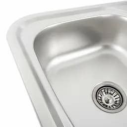 Кухонна мийка з нержавіючої сталі Platinum декор 7549 (0,8/180 мм), R, Decor - мініатюра 9