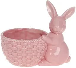 Декоративное кашпо Кролик с корзинкой Bona 16х10.5х14 см sad0001444